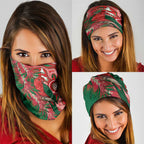 King Parrot Australia Neck Gaiter Bottlebrushes Aboriginal Art - Aussie Hoodie