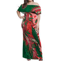 King Parrot Australia Off Shoulder Maxi Dress Bottlebrushes Aboriginal Art - Aussie Hoodie