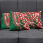 King Parrot Australia Pillow Cover Bottlebrushes Aboriginal Art - Aussie Hoodie