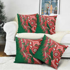 King Parrot Australia Pillow Cover Bottlebrushes Aboriginal Art - Aussie Hoodie