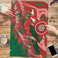 King Parrot Australia Puzzle Bottlebrushes Aboriginal Art - Aussie Hoodie