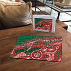 King Parrot Australia Puzzle Bottlebrushes Aboriginal Art - Aussie Hoodie