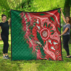 King Parrot Australia Quilt Bottlebrushes Aboriginal Art - Aussie Hoodie
