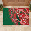 King Parrot Australia Rubber Doormat Bottlebrushes Aboriginal Art - Aussie Hoodie