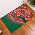 King Parrot Australia Rubber Doormat Bottlebrushes Aboriginal Art - Aussie Hoodie