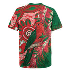 King Parrot Australia Rugby Jersey Bottlebrushes Aboriginal Art - Aussie Hoodie