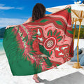 King Parrot Australia Sarong Bottlebrushes Aboriginal Art - Aussie Hoodie