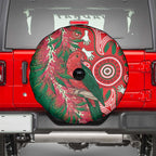 King Parrot Australia Spare Tire Cover Bottlebrushes Aboriginal Art - Aussie Hoodie