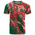 King Parrot Australia T Shirt Bottlebrushes Aboriginal Art - Aussie Hoodie