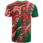 King Parrot Australia T Shirt Bottlebrushes Aboriginal Art - Aussie Hoodie