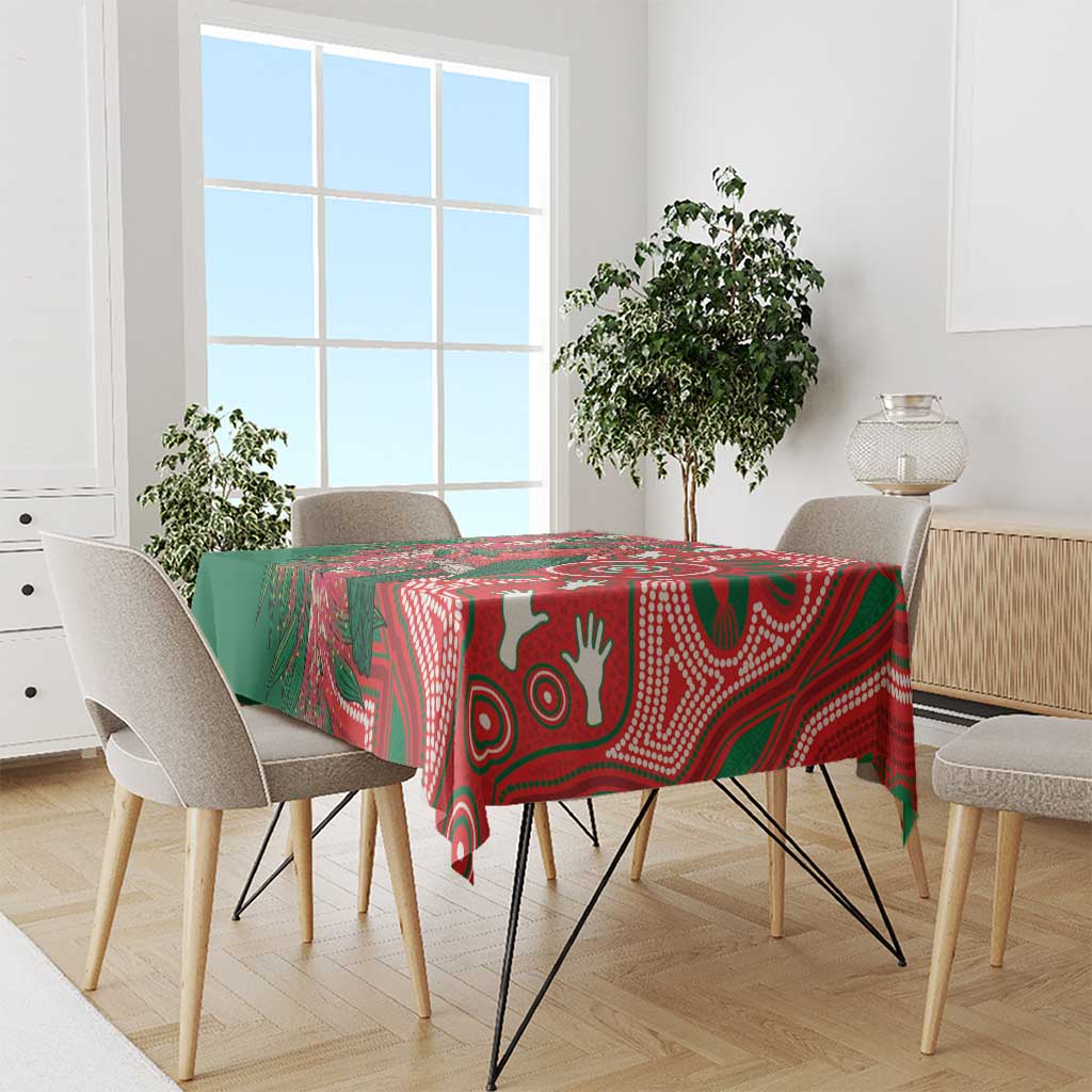 King Parrot Australia Tablecloth Bottlebrushes Aboriginal Art - Aussie Hoodie