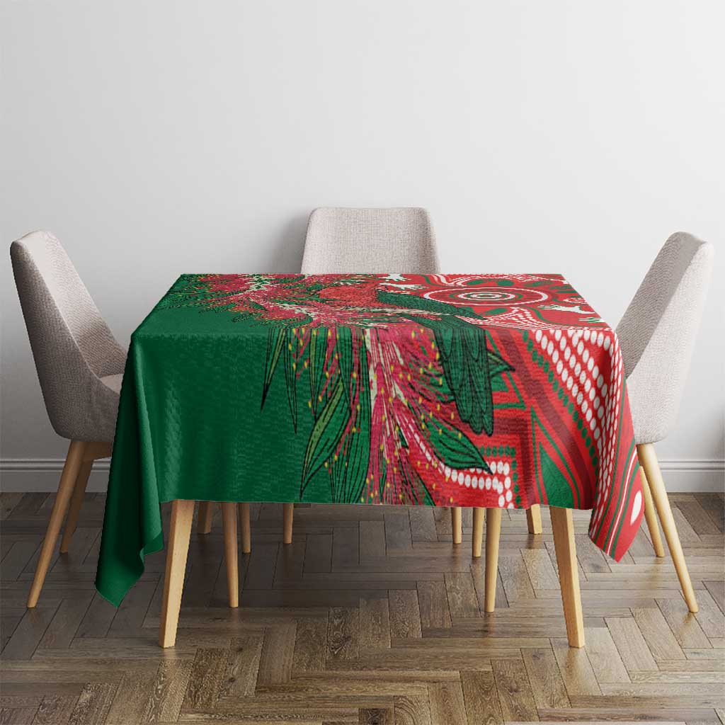 King Parrot Australia Tablecloth Bottlebrushes Aboriginal Art - Aussie Hoodie
