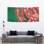 King Parrot Australia Tapestry Bottlebrushes Aboriginal Art - Aussie Hoodie