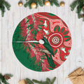 King Parrot Australia Tree Skirt Bottlebrushes Aboriginal Art - Aussie Hoodie