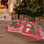 King Parrot Australia Tree Skirt Bottlebrushes Aboriginal Art - Aussie Hoodie