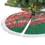 King Parrot Australia Tree Skirt Bottlebrushes Aboriginal Art - Aussie Hoodie