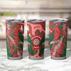 King Parrot Australia Tumbler Cup Bottlebrushes Aboriginal Art - Aussie Hoodie