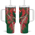 King Parrot Australia Tumbler With Handle Bottlebrushes Aboriginal Art - Aussie Hoodie