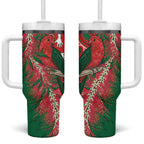 King Parrot Australia Tumbler With Handle Bottlebrushes Aboriginal Art - Aussie Hoodie