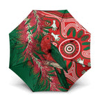 King Parrot Australia Umbrella Bottlebrushes Aboriginal Art - Aussie Hoodie
