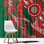King Parrot Australia Window Curtain Bottlebrushes Aboriginal Art - Aussie Hoodie