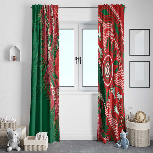 King Parrot Australia Window Curtain Bottlebrushes Aboriginal Art - Aussie Hoodie