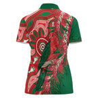 King Parrot Australia Women Polo Shirt Bottlebrushes Aboriginal Art - Aussie Hoodie