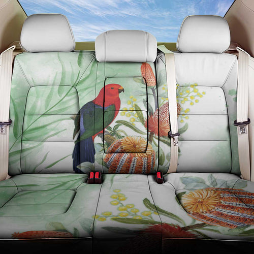 King Parrot Australia Back Car Seat Cover Alisterus Scapularis Banksia Watercolor - Aussie Hoodie
