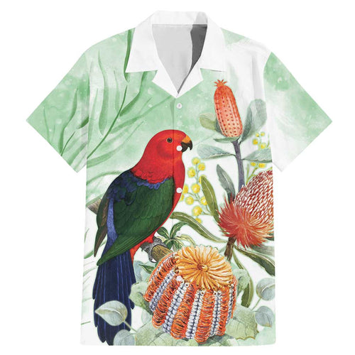King Parrot Australia Family Matching Mermaid Dress and Hawaiian Shirt Alisterus Scapularis Banksia Watercolor - Aussie Hoodie