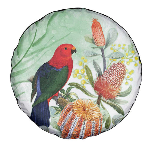 King Parrot Australia Spare Tire Cover Alisterus Scapularis Banksia Watercolor - Aussie Hoodie