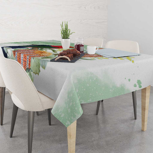 King Parrot Australia Tablecloth Alisterus Scapularis Banksia Watercolor - Aussie Hoodie