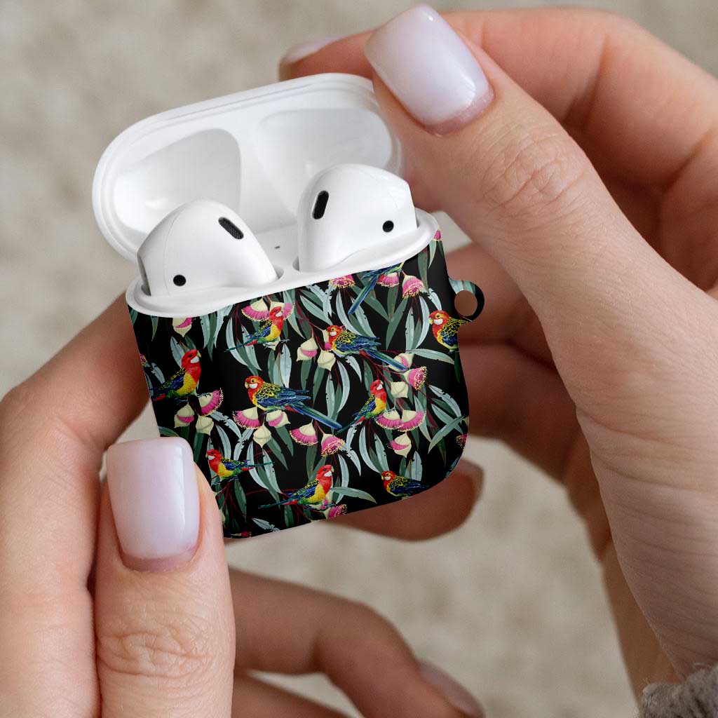 Eastern Rosella Australia AirPods Case Eucalyptus Blossom Seamless Style - Aussie Hoodie