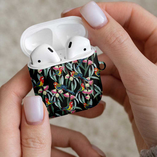 Eastern Rosella Australia AirPods Case Eucalyptus Blossom Seamless Style - Aussie Hoodie
