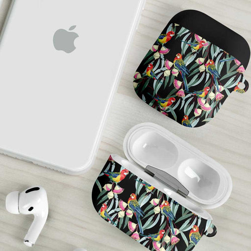 Eastern Rosella Australia AirPods Case Eucalyptus Blossom Seamless Style - Aussie Hoodie