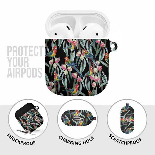 Eastern Rosella Australia AirPods Case Eucalyptus Blossom Seamless Style - Aussie Hoodie