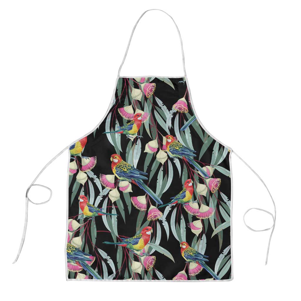 Eastern Rosella Australia Apron Eucalyptus Blossom Seamless Style - Aussie Hoodie