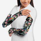 Eastern Rosella Australia Arm Sleeves Eucalyptus Blossom Seamless Style - Aussie Hoodie