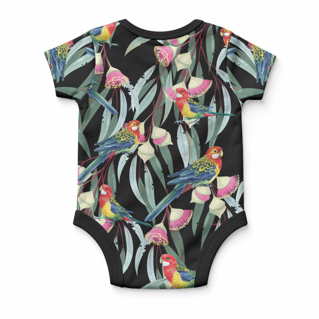 Eastern Rosella Australia Baby Onesie Eucalyptus Blossom Seamless Style
