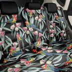 Eastern Rosella Australia Back Car Seat Cover Eucalyptus Blossom Seamless Style - Aussie Hoodie