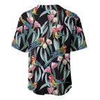 Eastern Rosella Australia Baseball Jersey Eucalyptus Blossom Seamless Style - Aussie Hoodie