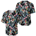 Eastern Rosella Australia Baseball Jersey Eucalyptus Blossom Seamless Style - Aussie Hoodie
