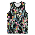Eastern Rosella Australia Basketball Jersey Eucalyptus Blossom Seamless Style - Aussie Hoodie
