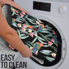 Eastern Rosella Australia Bathroom Set Eucalyptus Blossom Seamless Style - Aussie Hoodie