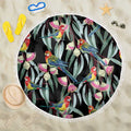 Eastern Rosella Australia Beach Blanket Eucalyptus Blossom Seamless Style - Aussie Hoodie