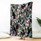 Eastern Rosella Australia Blanket Eucalyptus Blossom Seamless Style - Aussie Hoodie