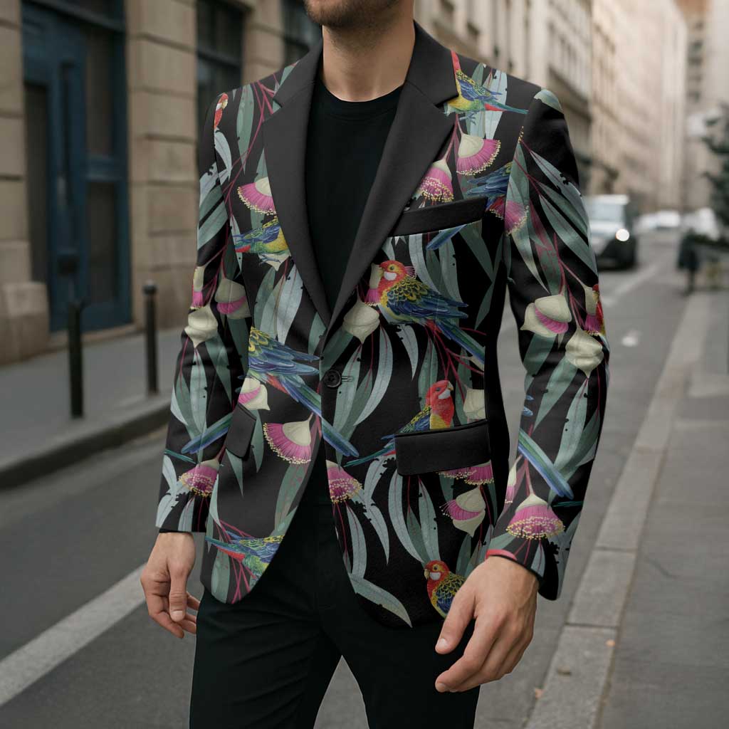 Eastern Rosella Australia Blazer Eucalyptus Blossom Seamless Style - Aussie Hoodie
