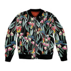 Eastern Rosella Australia Bomber Jacket Eucalyptus Blossom Seamless Style - Aussie Hoodie