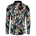 Eastern Rosella Australia Button Sweatshirt Eucalyptus Blossom Seamless Style - Aussie Hoodie