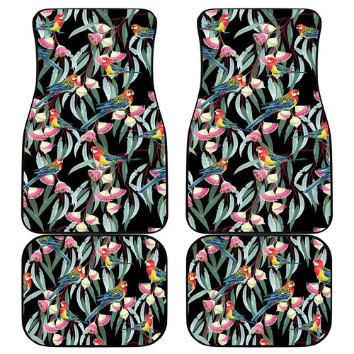 Eastern Rosella Australia Car Mats Eucalyptus Blossom Seamless Style - Aussie Hoodie
