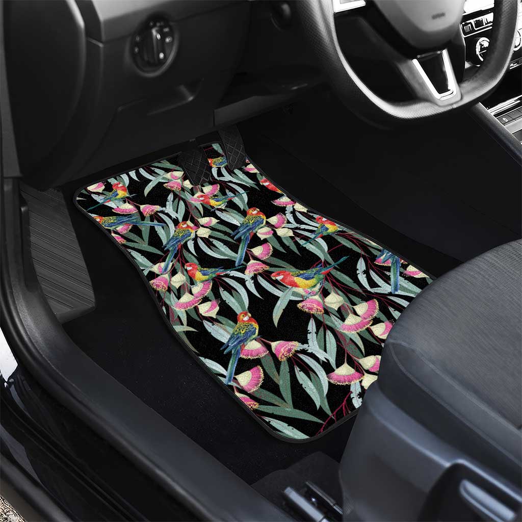 Eastern Rosella Australia Car Mats Eucalyptus Blossom Seamless Style - Aussie Hoodie